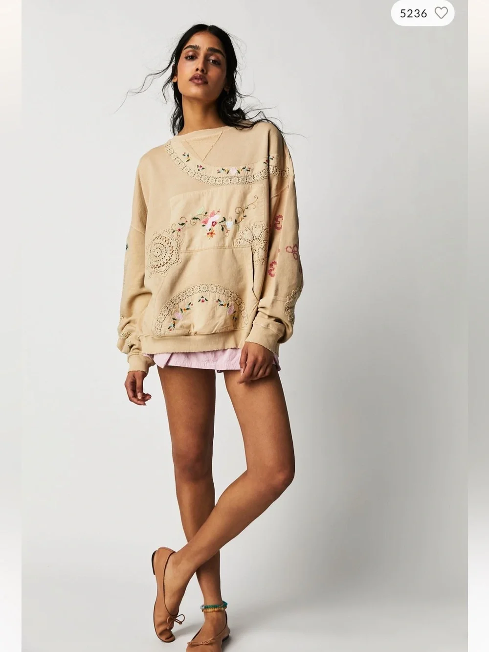 Free People Grams Attic Sweatshirt Small